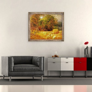 Tablou inramat - Samuel Palmer - Luna Recoltei, 70 x 85 cm - Img 2