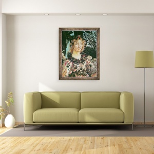 Tablou inramat - Sandro Botticelli - Primavera, detaliu al Flora ca Ora Primaverii, 60 x 80 cm - Img 2