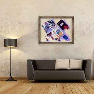 Tablou inramat - Sara Hayward - Roller si ochelari de soare, 70 x 90 cm - Img 2