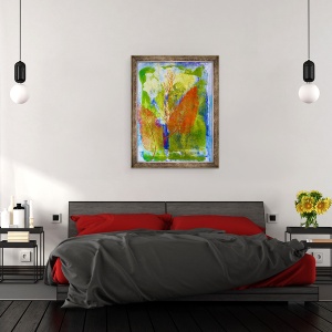 Tablou inramat - Sarah Thompson-Engels - Frunze portocalii, 60 x 80 cm - Img 3