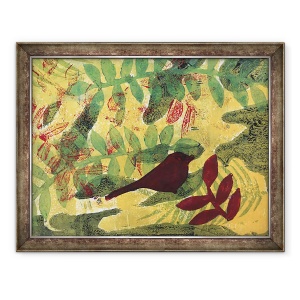 Tablou inramat - Sarah Thompson-Engels - Galben ocru botanic,2018, 60 x 80 cm