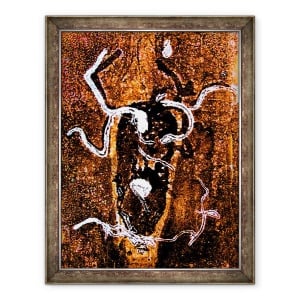 Tablou inramat - Sarah Thompson-Engels - Rezumat portocaliu 2020, 60 x 80 cm