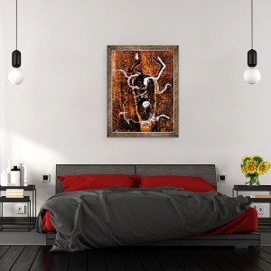 Tablou inramat - Sarah Thompson-Engels - Rezumat portocaliu 2020, 60 x 80 cm - Img 3