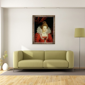 Tablou inramat - Scipione Pulzone - Portretul Mariei de Medici 1573-1642, 60 x 80 cm - Img 2
