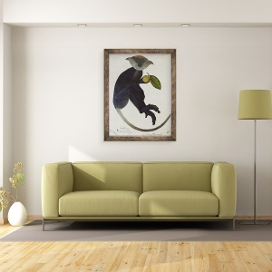 Tablou inramat - scoala engleza - Maimuta, 60 x 80 cm - Img 2