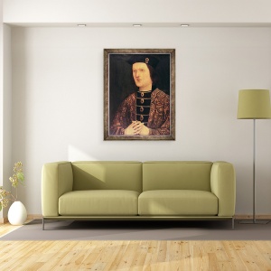 Tablou inramat - scoala engleza - Portret De Regele Edward al IV-lea al Angliei, 70 x 90 cm - Img 2
