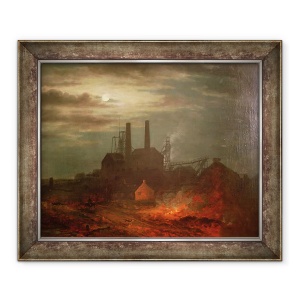 Tablou inramat - Scoala Engleza - Vechi Hetton Colliery, 70 x 85 cm