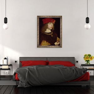 Tablou inramat - Scoala flamanda - Portretul lui Filip cel Frumos 1478-1506, 70 x 90 cm - Img 3