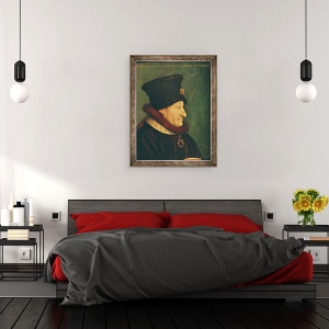 Tablou inramat - Scoala franceza - Filip al Frantei 1342-1404 Duce de Burgundia, 70 x 90 cm - Img 3
