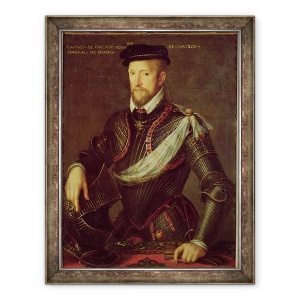 Tablou inramat - Scoala franceza - Gaspard al II-lea de Coligny 1519-72 Amiral al Frantei, 70 x 90 cm