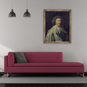 Tablou inramat - Scoala Franceza - Henri al II-lea 1595-1632 Duce de Montmorency, 50 x 60 cm - Img 2