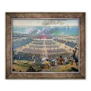 Tablou inramat - Scoala Franceza - Inspectarea trupelor de la Boulogne, 50 x 60 cm
