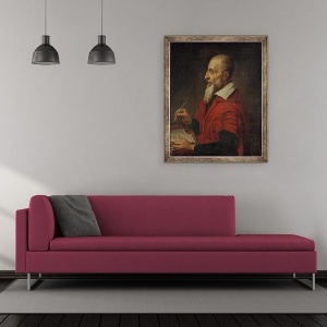 Tablou inramat - Scoala Franceza - Joseph Justus Scaliger 1540-1609, 50 x 60 cm - Img 2