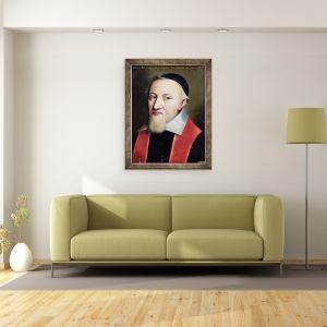 Tablou inramat - Scoala franceza - Michel de Marillac 1563-1632 Gardianul sigiliilor, 60 x 80 cm - Img 2