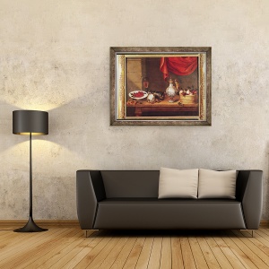 Tablou inramat - Scoala franceza - Natura moarta, 60 x 80 cm - Img 2