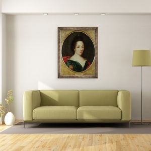 Tablou inramat - Scoala franceza - Portret De Madame Champmesle 1642-98, 60 x 80 cm - Img 2