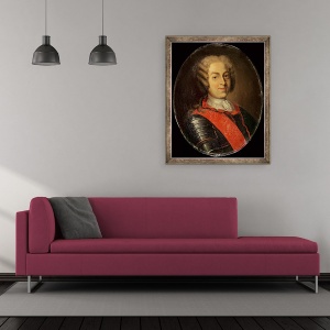 Tablou inramat - Scoala Franceza - Portret De Roland Michel Barrin, 50 x 60 cm - Img 2