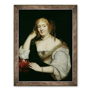 Tablou inramat - Scoala franceza - Portretul Mariei de Rabutin-Chantal 1626-97 Marchiza de Sevigne, 60 x 80 cm