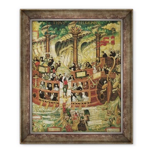 Tablou inramat - Scoala Franceza - Typus Religionis, alegoria Societatii lui Isus, 70 x 85 cm