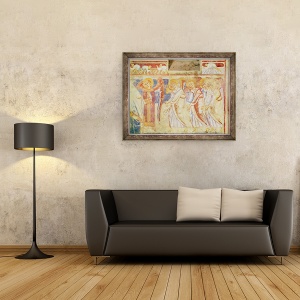Tablou inramat - Scoala Italiana - Detaliu al Judecatii de Apoi, 70 x 90 cm - Img 2