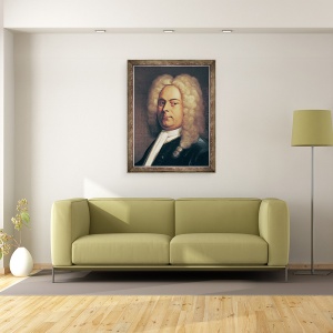Tablou inramat - Scoala Italiana - George Frederick Handel 1685-1759, 60 x 80 cm - Img 2