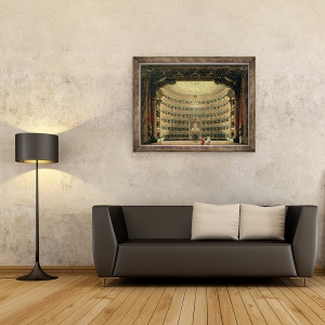 Tablou inramat - Scoala Italiana - La Scala, Milan, 60 x 80 cm - Img 2