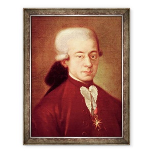 Tablou inramat - Scoala Italiana - Portret De Wolfgang Amadeus Mozart, 70 x 90 cm