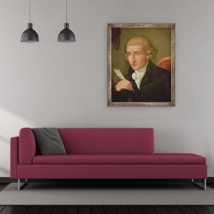 Tablou inramat - Scoala Italiana - Portretul Lui Joseph Haydn, 50 x 60 cm - Img 2