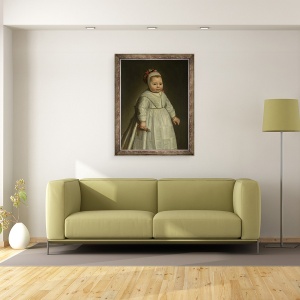 Tablou inramat - Scoala olandeza - Portret De Jacoba Bontemantel, 60 x 80 cm - Img 2