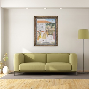 Tablou inramat - Scoala Pahari - Un cuplu mers pe jos, 60 x 80 cm - Img 2
