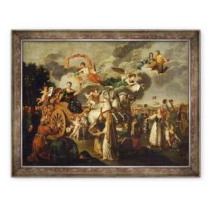 Tablou inramat - Scoala Rusa - Ecaterina II Calatorind prin Rusia, 70 x 90 cm
