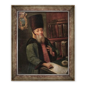 Tablou inramat - Scoala Rusa - Portret De Afanasy Lavrentievich Ordin-Naschokin 1605-1680 cu armistitiul lui Andrusovo, 50 x 60 cm