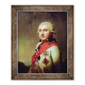 Tablou inramat - Scoala Rusa - Portretul Amiralului Jose Osip de Ribas, 70 x 85 cm