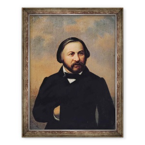 Tablou inramat - Scoala Rusa - Portretul lui Mikhail Ivanovich Glinka 1804-57, 60 x 80 cm
