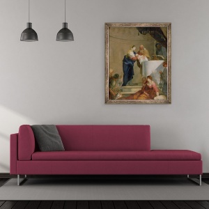 Tablou inramat - Sebastien Bourdon - Prezentarea in templu, 50 x 60 cm - Img 2