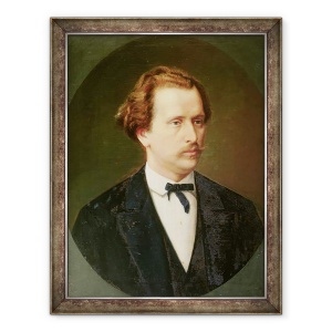 Tablou inramat - Sergei Ivanovich Gribkov - Portretul lui Nikolay Rubinstein 1835-81 c.1870, 60 x 80 cm