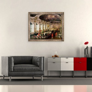 Tablou inramat - Siegmund L'Allemand - Sarbatoarea cu ocazia aniversarii Ordinului Militar al Mariei Tereza, 50 x 60 cm - Img 2