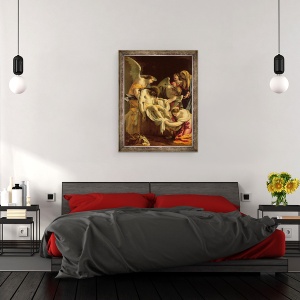 Tablou inramat - Simon Vouet - inmormantarea, 70 x 90 cm - Img 3