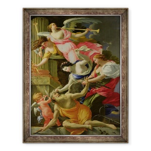 Tablou inramat - Simon Vouet - Timp infrant de dragoste, Venus si Speranta, 70 x 90 cm