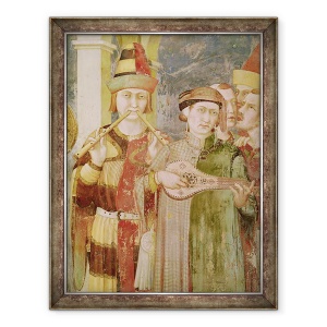 Tablou inramat - Simone Martini - Detaliu al muzicienilor din Viata Sfantului Martin, 60 x 80 cm
