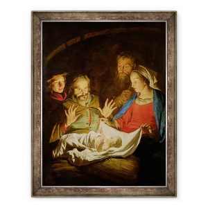 Tablou inramat - Stomer - Adorarea Pastorilor, 70 x 90 cm