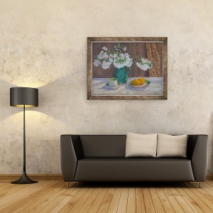 Tablou inramat - Sue Wales - Floare de cires, 2019, 70 x 90 cm - Img 2