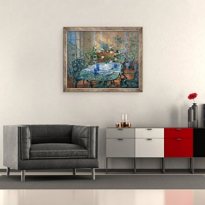 Tablou inramat - Susan Ryder - Conservatorul cu sticla albastra, 70 x 85 cm - Img 2