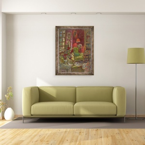 Tablou inramat - Susan Ryder - Perete Rosu, 60 x 80 cm - Img 2