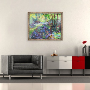 Tablou inramat - Sylvia Paul - Calea prin Bluebells, 50 x 60 cm - Img 2