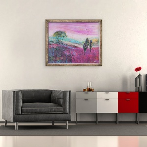 Tablou inramat - Sylvia Paul - Nuanta de ametist, 50 x 60 cm - Img 2