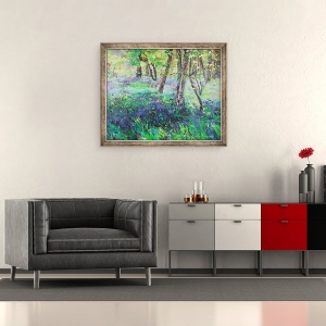 Tablou inramat - Sylvia Paul - Sunshine si Bluebells, 50 x 60 cm - Img 2