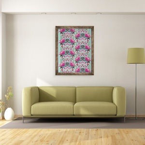 Tablou inramat - Tara Whitehead - Flora Flamingo, 60 x 80 cm - Img 2