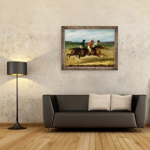 Tablou inramat - Theodore Gericault - Cursa de cai, 60 x 80 cm - Img 2
