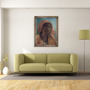 Tablou inramat - Theodore Gericault - O Tanara Negro Femeie, 60 x 80 cm - Img 2